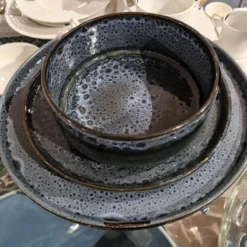 ABYSSE Assiette Plate En Grès D27 TABLE PASSION -Maison Cuisine Série abysse assiette plate en gres d27 table passion 2