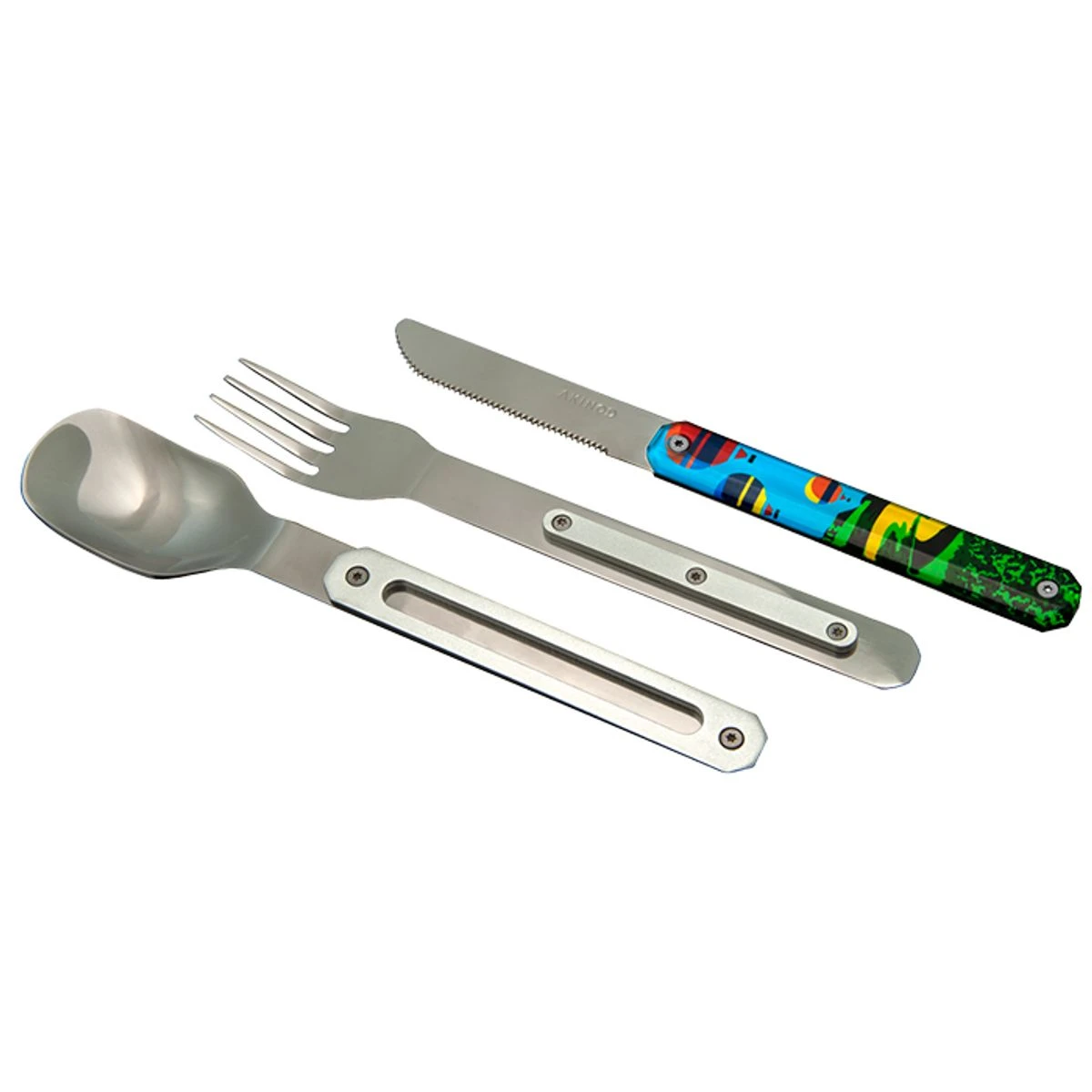 AKINOD 12H34 Set De 3 Couverts Inox Nomades CAMPAGNE 2 AKINOD 12H34 Set De 3 Couverts Inox Nomades CAMPAGNE – Image 2