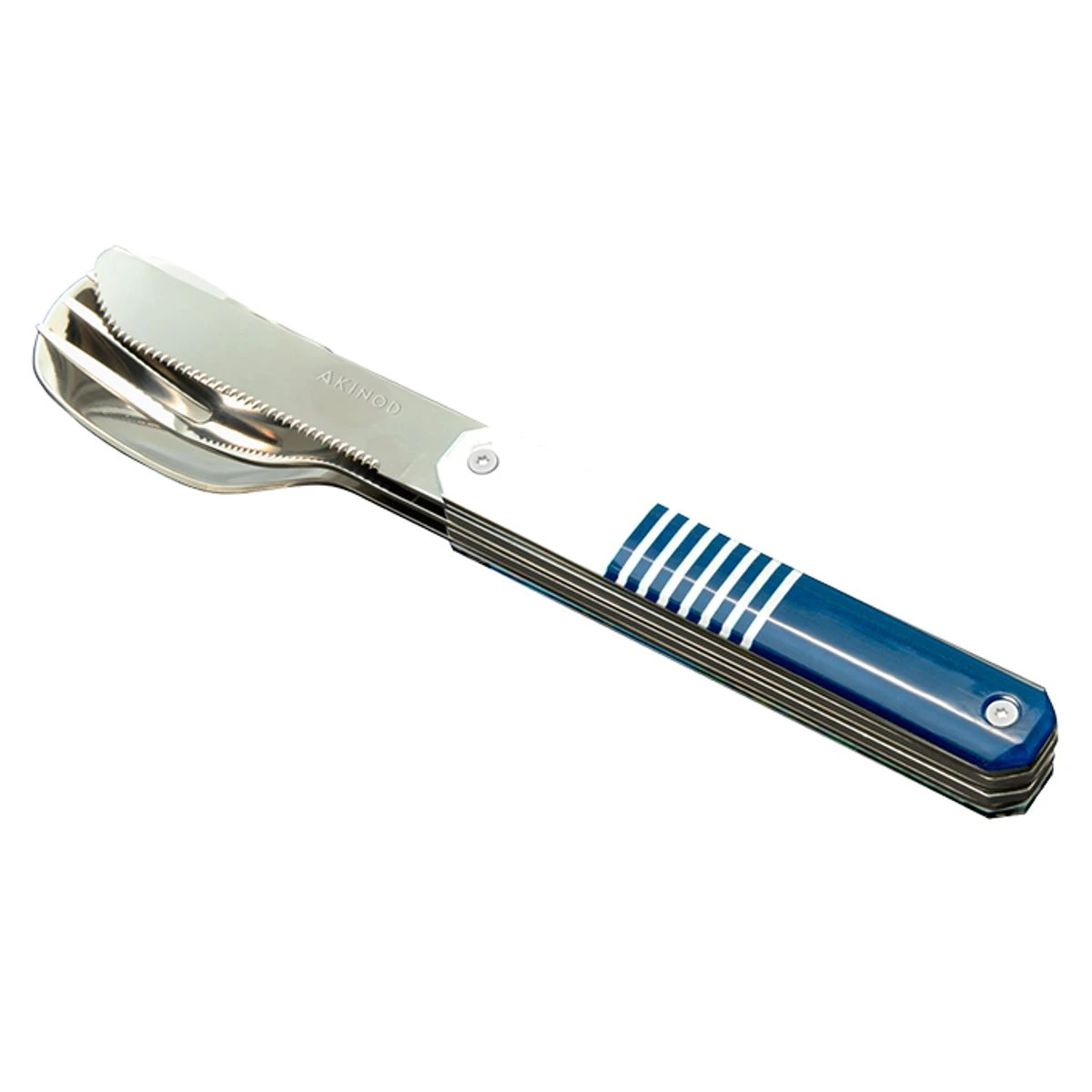 AKINOD 12H34 Set De 3 Couverts Inox Nomades MARINIERE BLEUE 1 AKINOD 12H34 Set De 3 Couverts Inox Nomades MARINIERE BLEUE