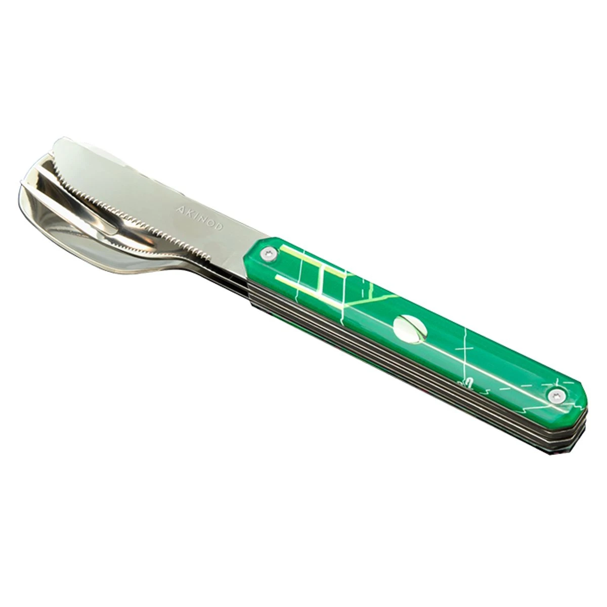 AKINOD 12H34 Set De 3 Couverts Inox Nomades RUGBY 1 AKINOD 12H34 Set De 3 Couverts Inox Nomades RUGBY