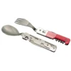 AKINOD 13H25 Set De Couverts Pliants Multifonctions Inox Nomades MARINIERE ROUGE