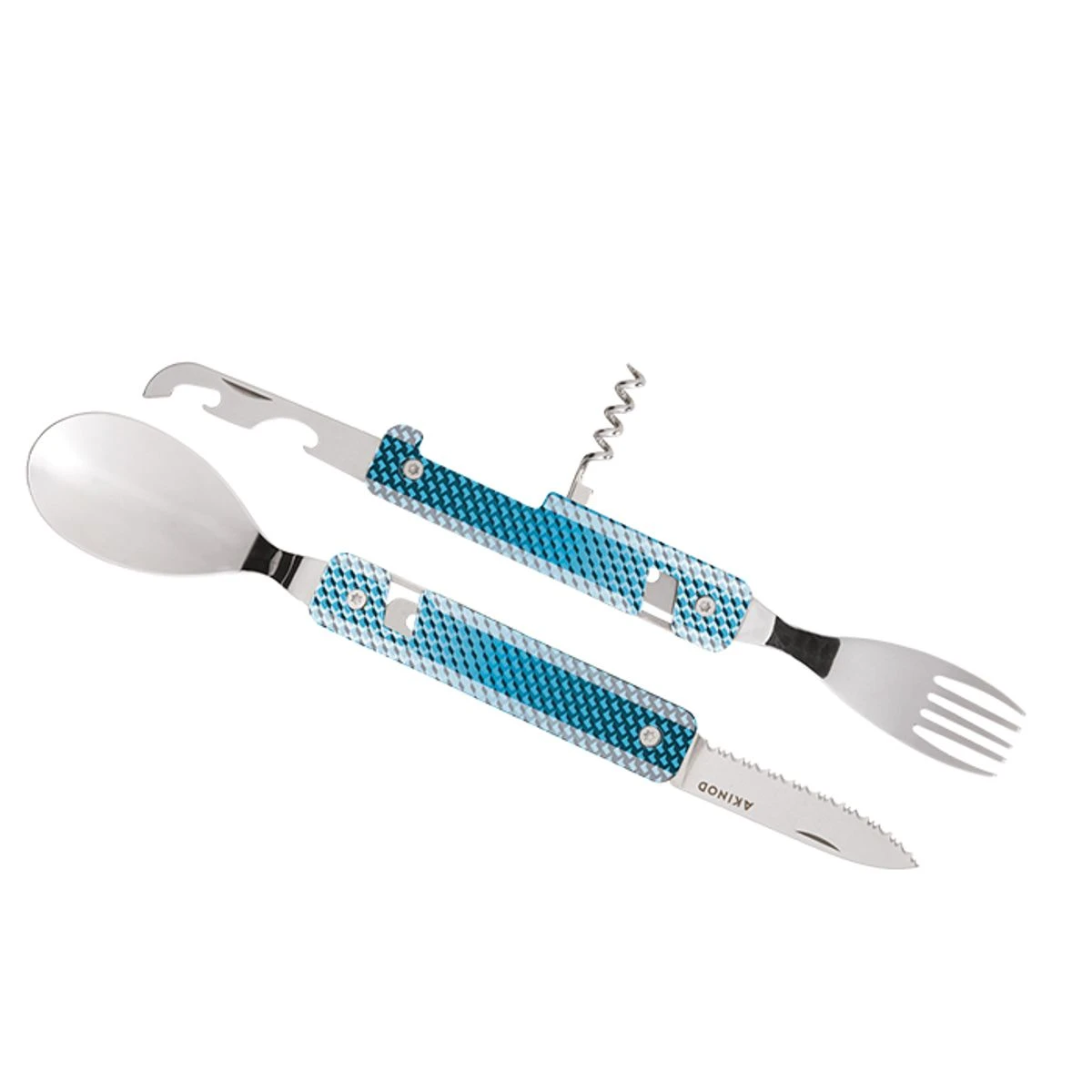 AKINOD 13H25 Set De Couverts Pliants Multifonctions Inox Nomades MOZAIQUE BLEUE 3 AKINOD 13H25 Set De Couverts Pliants Multifonctions Inox Nomades MOZAIQUE BLEUE – Image 3