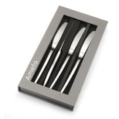 AURORA Standing Coffret Amefa 4 Couteaux Steak Gris Magnet -Maison Cuisine Série aurora standing coffret amefa 4 couteaux steak gris magnet 3
