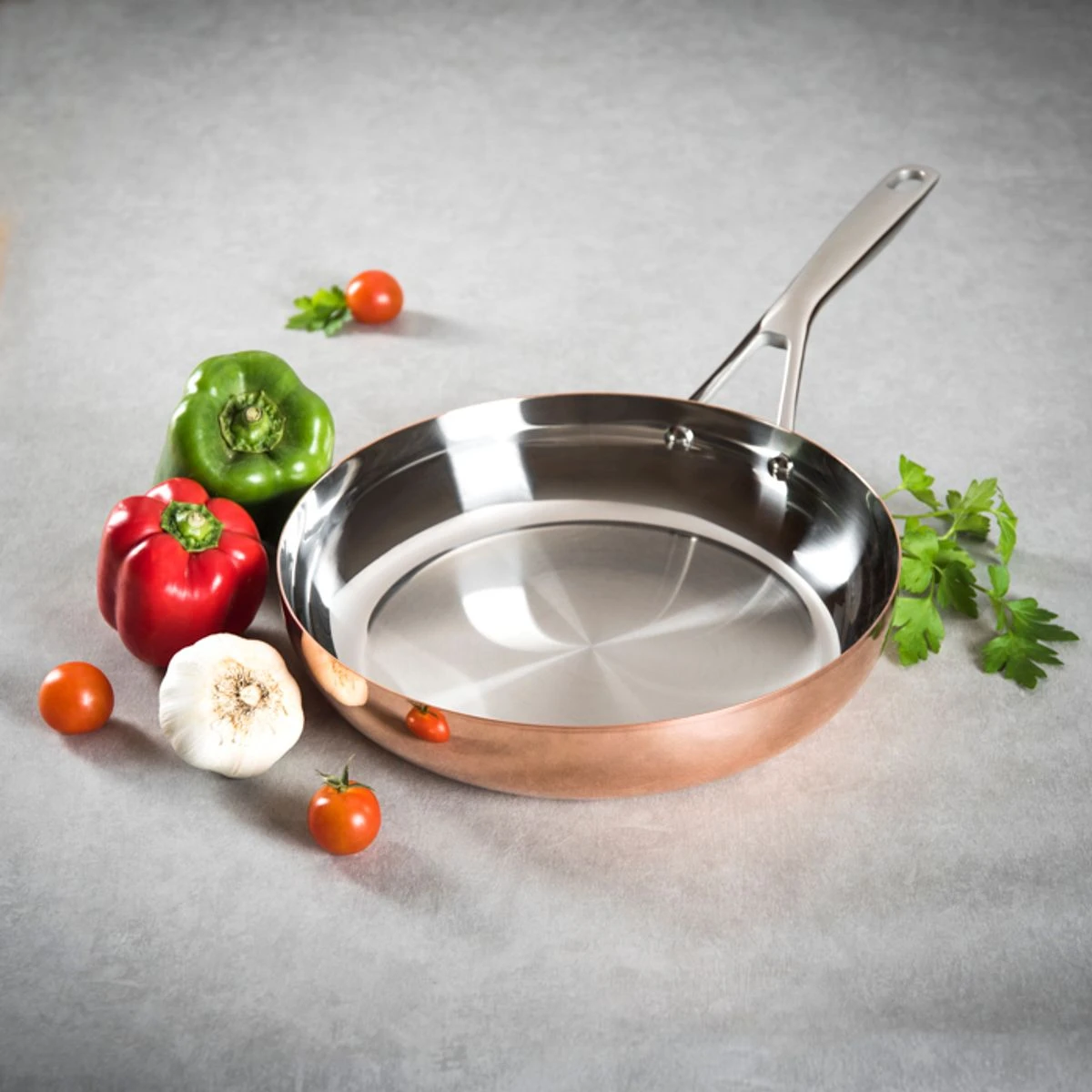 B´Chef Poêle Cuivre Inox Baumalu D28 1 B´Chef Poêle Cuivre Inox Baumalu D28
