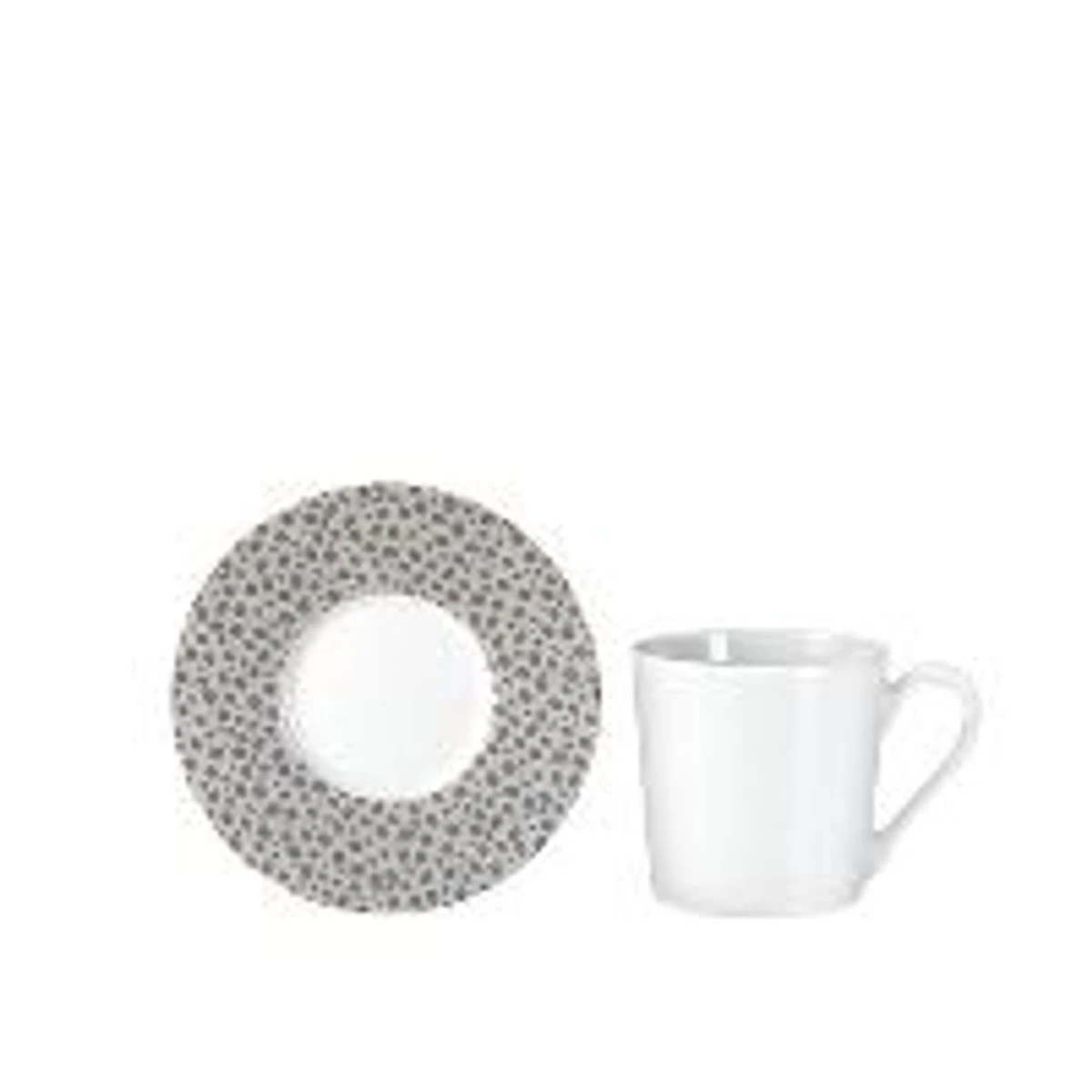 BAGHERA Paire Tasse Café Médard De NOBLAT Pocelaine Décor Platinum - Les 6 2 BAGHERA Paire Tasse Café Médard De NOBLAT Pocelaine Décor Platinum - Les 6 – Image 2