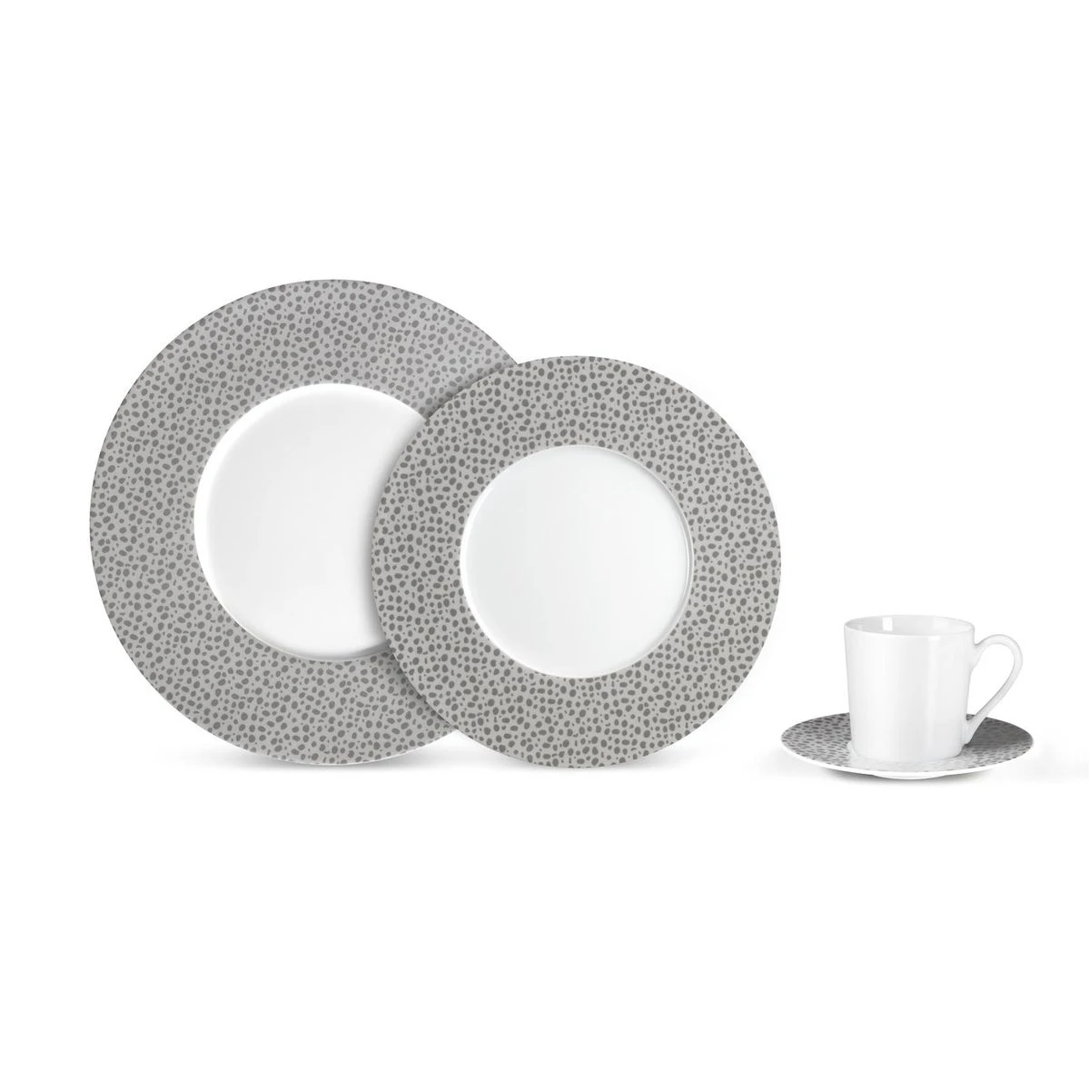 BAGHERA Paire Tasse Café Médard De NOBLAT Pocelaine Décor Platinum - Les 6 3 BAGHERA Paire Tasse Café Médard De NOBLAT Pocelaine Décor Platinum - Les 6 – Image 3