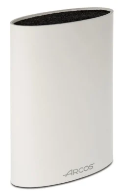 Bloc Couteaux Ovale Polypropylène Fibre Noire ARCOS Blanc