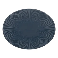 BOHEMIA Plat Ovale En Grès L41 Bleu TABLE PASSION