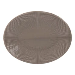 BOHEMIA Plat Ovale En Grès L41 Gris TABLE PASSION