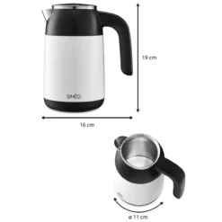 Bouilloire électrique Inox Double Paroi 0.5 L Température Variable SIMEO -Maison Cuisine Série bouilloire electrique inox double paroi 0 5 l temperature variable simeo 5