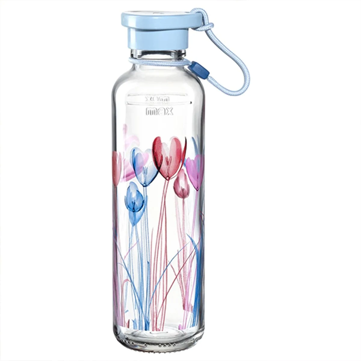 Bouteille Gourde En Verre 750ml LEONARDO Bleu Flower 2 Bouteille Gourde En Verre 750ml LEONARDO Bleu Flower – Image 2