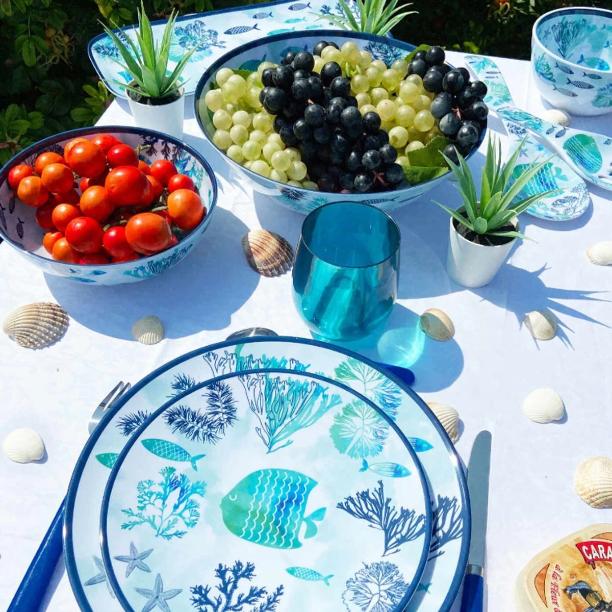 CARAIBES Couverts à Salade Mélamine Les Jardins De La Comtesse 2 CARAIBES Couverts à Salade Mélamine Les Jardins De La Comtesse – Image 2