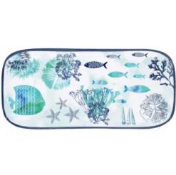 CARAIBES Plat De Service Rectangulaire Cake Mélamine Les Jardins De La Comtesse 37.5 X 17.5 Cm