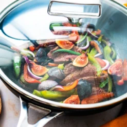 Castel´Pro Sauteuse Aluminium Revêtue Couvercle Verre Exceliss + CRISTEL D24 -Maison Cuisine Série castel pro sauteuse aluminium revetue couvercle verre exceliss cristel d24 2