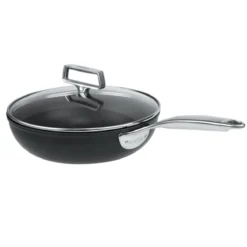 Castel´Pro Sauteuse Aluminium Revêtue Couvercle Verre Exceliss + CRISTEL D28