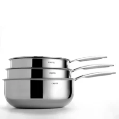 Castel´Pro Série 3 Casseroles Inox D16 à 20 CRISTEL