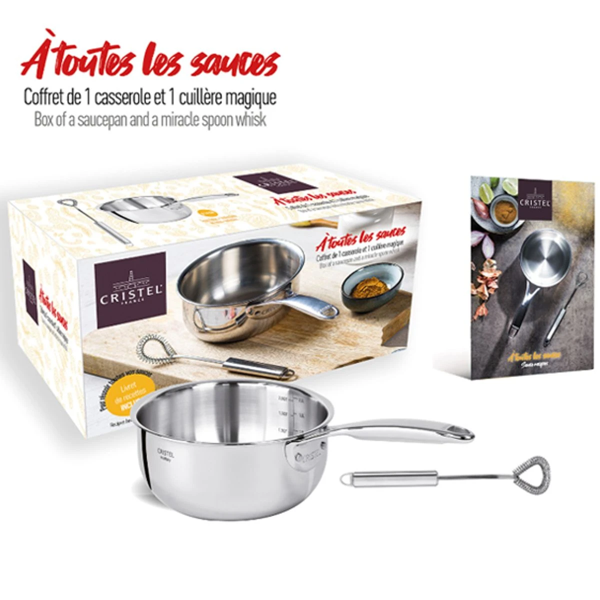 Castel´Pro Set A Toutes Les Sauces CRISTEL Casserole 14 Cm + Cuillère Magique + Livre De Recettes 2 Castel´Pro Set A Toutes Les Sauces CRISTEL Casserole 14 Cm + Cuillère Magique + Livre De Recettes – Image 2