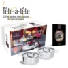 Castel´Pro Set Tête à Tête 2 Mini Faitouts 10 Cm CRISTEL Avec Livre De Recettes