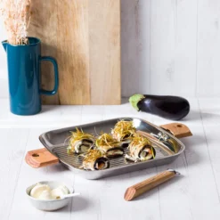 CASTELINE Poêle Grill Carrée Amovible Inox Multiply CRISTEL 30 Cm -Maison Cuisine Série casteline poele grill carree amovible inox multiply cristel 30 cm 3