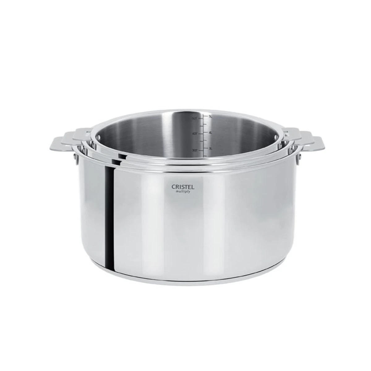 CASTELINE Série 3 Casseroles Inox Amovible MULTIPLY Cristel + 1 Poignée Zénith D16 à 20 1 CASTELINE Série 3 Casseroles Inox Amovible MULTIPLY Cristel + 1 Poignée Zénith D16 à 20