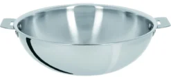 CASTELINE Wok Amovible Inox Multiply Avec Couvercle CRISTEL D28 + 2 Anses MUTINE Grises -Maison Cuisine Série casteline wok amovible inox multiply avec couvercle cristel d28 2 anses mutine grises 6