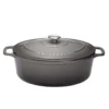 CHASSEUR Cocotte Ovale Fonte émaillée Gris Caviar D35