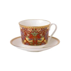 CLASSIQUE FRAISE Tasse Déjeuner Thé Café En Porcelaine Fine Rouge