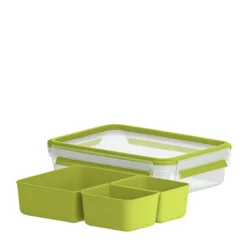 CLIP & Go Boite Alimentaire Rectangle 3 Compartiments Emsa 1.2 L -Maison Cuisine Série clip go boite alimentaire rectangle 3 compartiments emsa 1 2 l 2