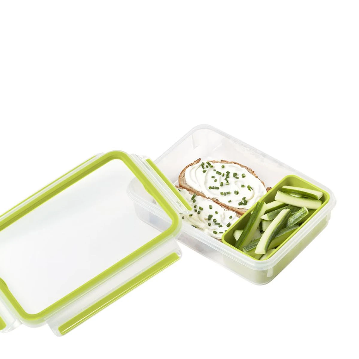 CLIP & Go Boite Alimentaire Rectangle Brunch Box 2 Compartiments Emsa 1.2 L 2 CLIP & Go Boite Alimentaire Rectangle Brunch Box 2 Compartiments Emsa 1.2 L – Image 2