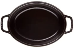 Cocotte En Fonte Emaillée Ovale Staub NOIR -Maison Cuisine Série cocotte en fonte emaillee ovale staub noir 4