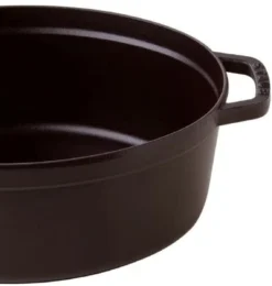 Cocotte En Fonte Emaillée Ovale Staub NOIR -Maison Cuisine Série cocotte en fonte emaillee ovale staub noir 5