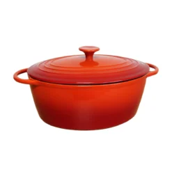 Cocotte Ovale Fonte émaillée ROUGE D29 Cm