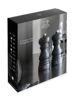 Coffret Emotion Graphite PARIS Moulins à Poivre Et à Sel Bois U´SELECT 18 Cm PEUGEOT Noir SC -Maison Cuisine Série coffret emotion graphite paris moulins a poivre et a sel bois u select 18 cm peugeot noir sc 3