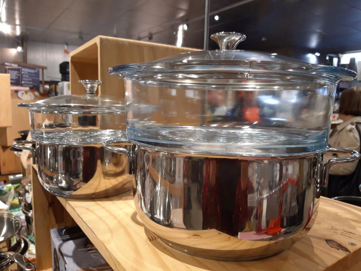 COOKWAY Master Faitout Inox Avec Cuit Vapeur Verre Et Couvercle D24 By CRISTEL 1 COOKWAY Master Faitout Inox Avec Cuit Vapeur Verre Et Couvercle D24 By CRISTEL