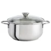 COOKWAY Master Faitout Inox Couvercle Verre Cerclé Inox By CRISTEL