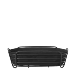 Corbeille à Pain Fruits Rectangulaire DELARA Acier Blomus Housse Tissu Noir SC