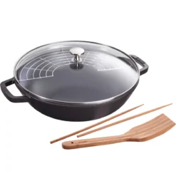 Couvercle En Verre Cercle Inox Bouton Inox D30 Staub