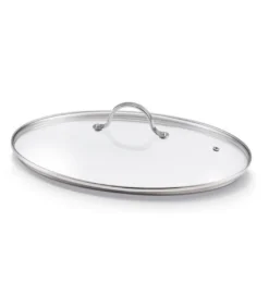BEKA Couvercle Ovale Pour Poêle à Poisson En Verre Et Inox 37.5 X 25