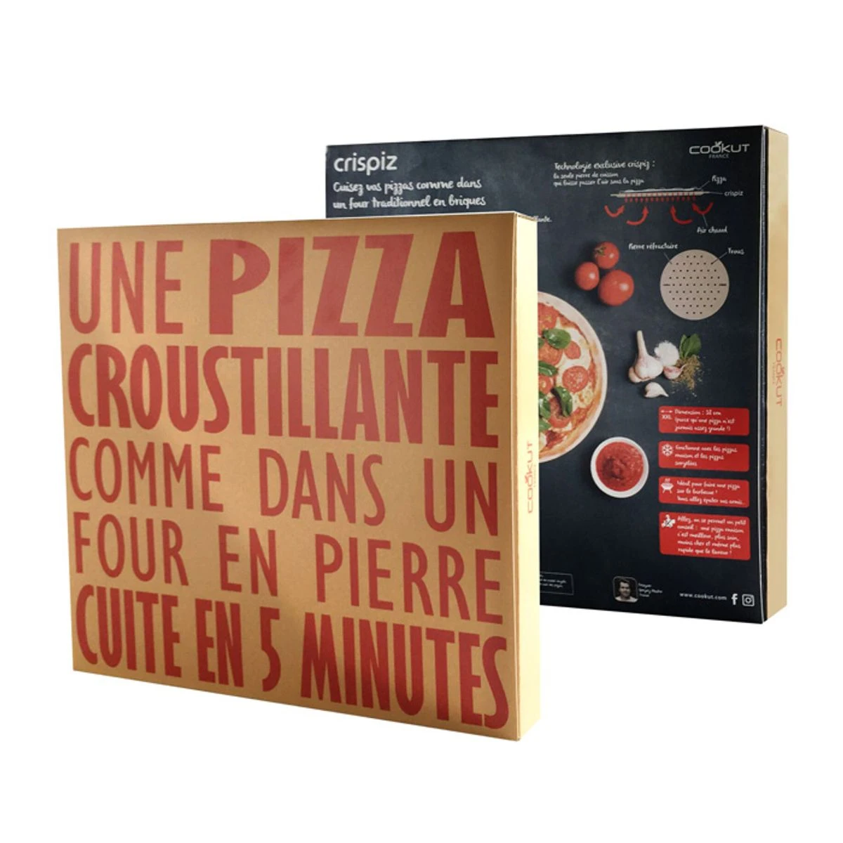 CRISPIZ Pierre Réfractaire à Pizza D38 Cookut 3 CRISPIZ Pierre Réfractaire à Pizza D38 Cookut – Image 3