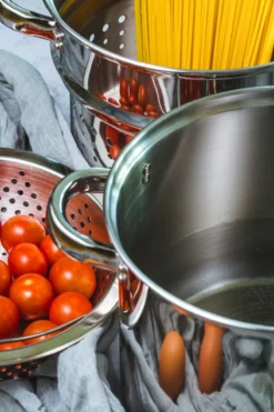 Cuiseur Multifonctions Vapeur Pâtes Marmite Inox Avec Couvercle Verre Kitchen Craft D20 4L -Maison Cuisine Série cuiseur multifonctions vapeur pates marmite inox avec couvercle verre kitchen craft d20 4l 3