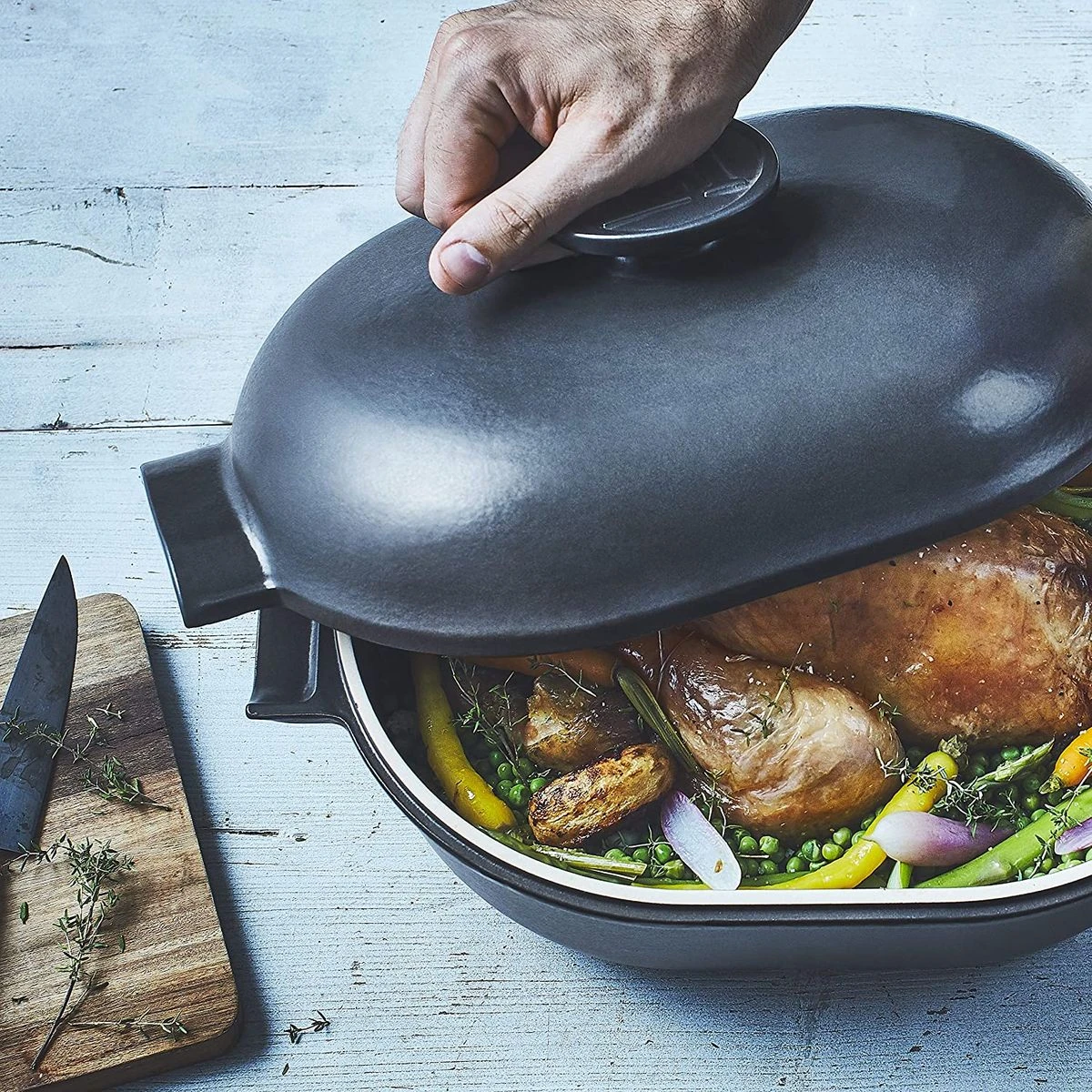 Delight Grande Cocotte Ovale Céramique Induction Emile HENRY Sienne L36 2 Delight Grande Cocotte Ovale Céramique Induction Emile HENRY Sienne L36 – Image 2