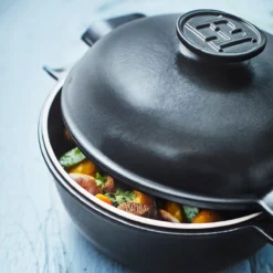 Delight Grande Cocotte Ronde Céramique Induction Emile HENRY Noir D25