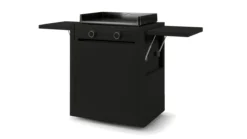 Desserte De Cuisine Chariot Fermé MODERN Plancha Acier Noir Forge Adour 60