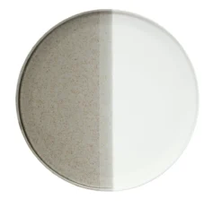 EASY LIFE DOUBLE Assiette Plate En Porcelaine Easylife Sable Et Blanc D26