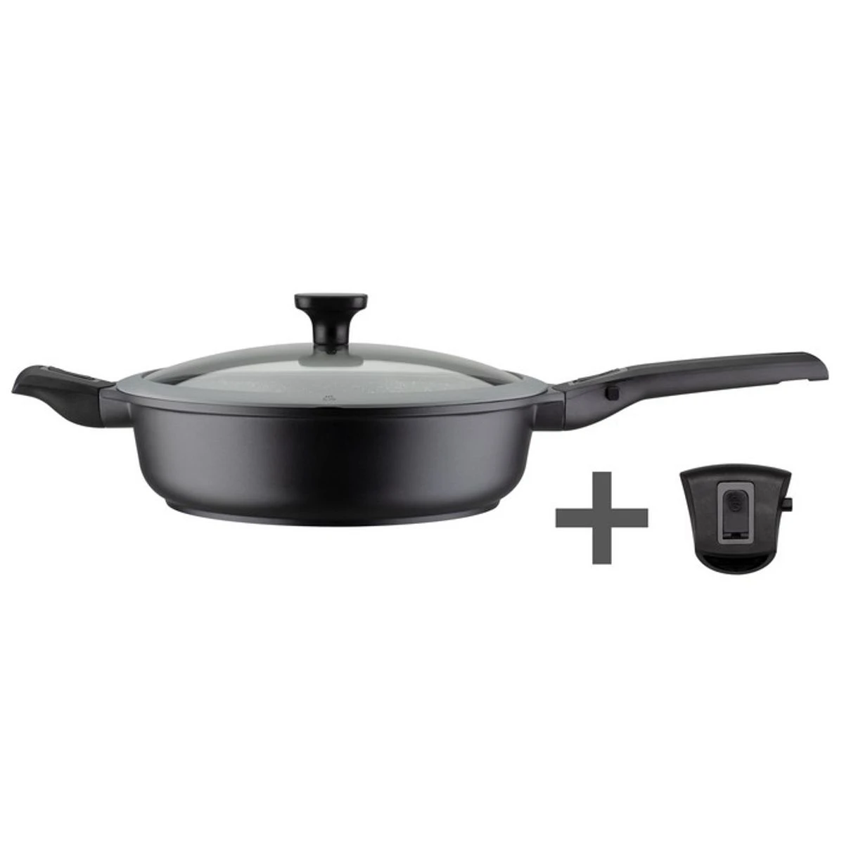 EASY CLICK Sauteuse Fonte Aluminium Aspect Pierre Manche Amovible Induction D28 1 EASY CLICK Sauteuse Fonte Aluminium Aspect Pierre Manche Amovible Induction D28