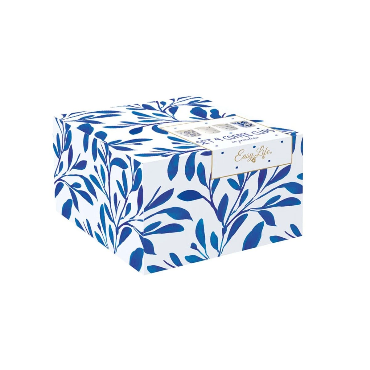 EASY LIFE ELEGANCE BLEU Coffret Tasse Gobelet Café Expresso Porcelaine Easylife - Les 4 2 EASY LIFE ELEGANCE BLEU Coffret Tasse Gobelet Café Expresso Porcelaine Easylife - Les 4 – Image 2