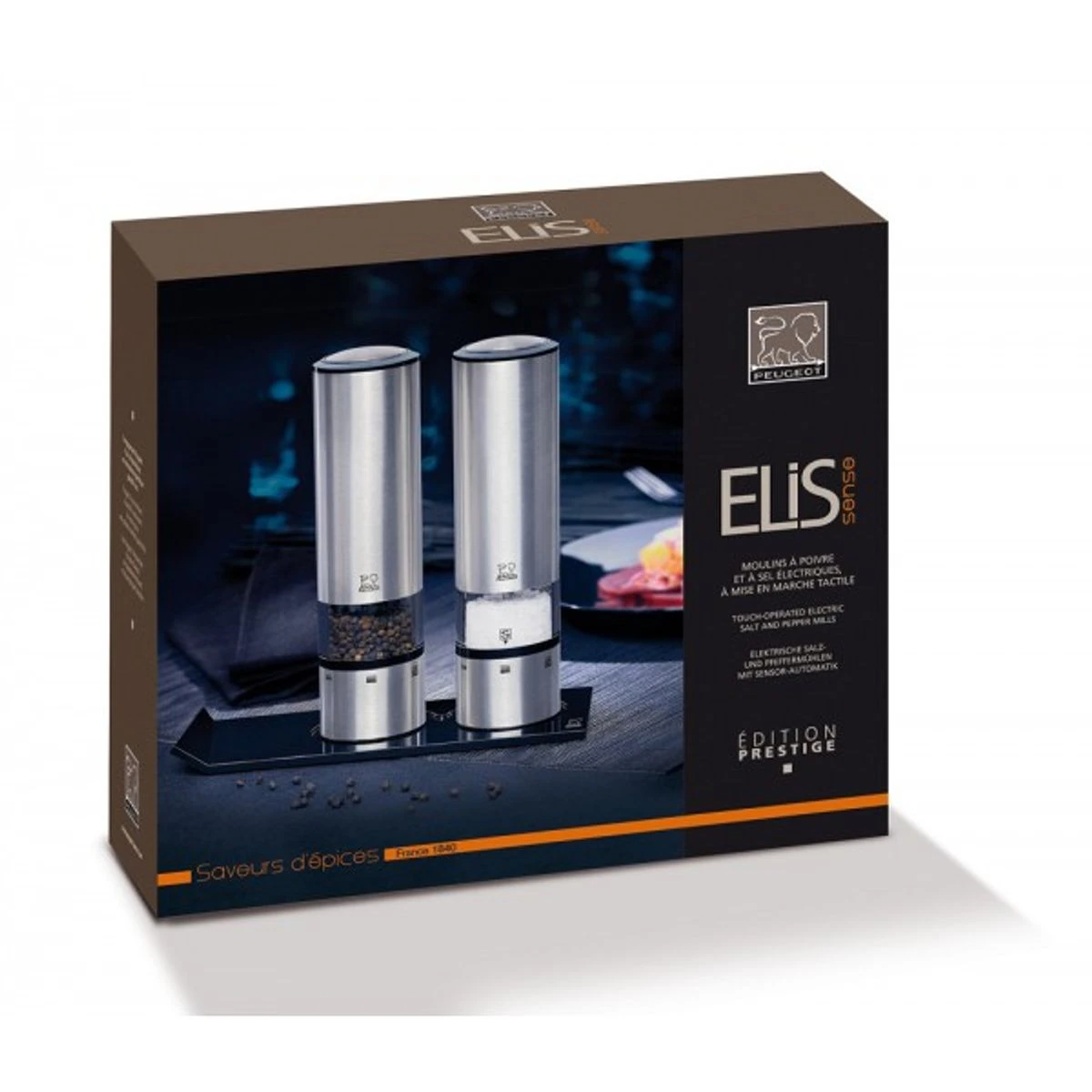 ELIS SENSE Moulin à Poivre Et à Sel électrique PEUGEOT Duo Coffret Prestige 2 ELIS SENSE Moulin à Poivre Et à Sel électrique PEUGEOT Duo Coffret Prestige – Image 2