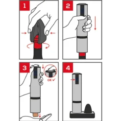 ELIS Touch Carbone Tire Bouchon électrique Automatique Rechargeable PEUGEOT -Maison Cuisine Série elis touch carbone tire bouchon electrique automatique rechargeable peugeot 6
