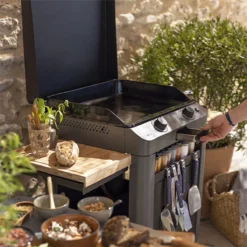 Ensemble Plancha Gaz Fonte Et Chariot Combo Fusion ENO 60 Gris Cargo Nouveau Modèle -Maison Cuisine Série ensemble plancha gaz fonte et chariot combo fusion eno 60 gris cargo nouveau modele 10