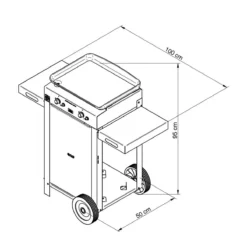 Ensemble Plancha Gaz Fonte Et Chariot Combo Initial ENO 50 -Maison Cuisine Série ensemble plancha gaz fonte et chariot combo initial eno 50 2